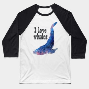 Whales art Baseball T-Shirt